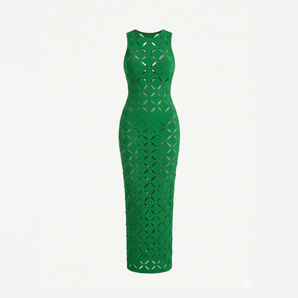 Cut Out Maxi Dress - Kelly Green